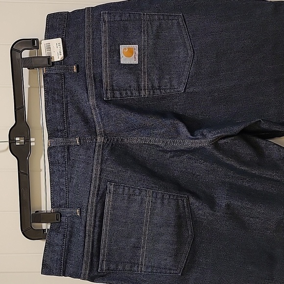 Carhartt Relaxed Fit Dark Blue Denim Jeans Size14 NWT - Picture 4 of 9